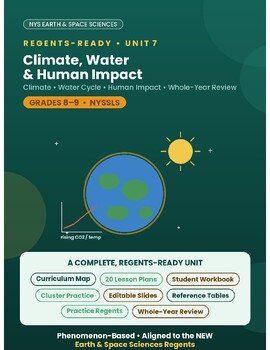 Earth & Space Science Unit 7: Climate, Water & Human Impact | NGSS & NY Regents