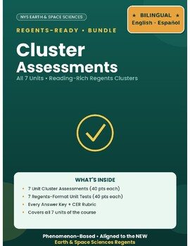 ESS Cluster Assessments Bundle (Units 1–7) | Bilingual Spanish/ENL Regents